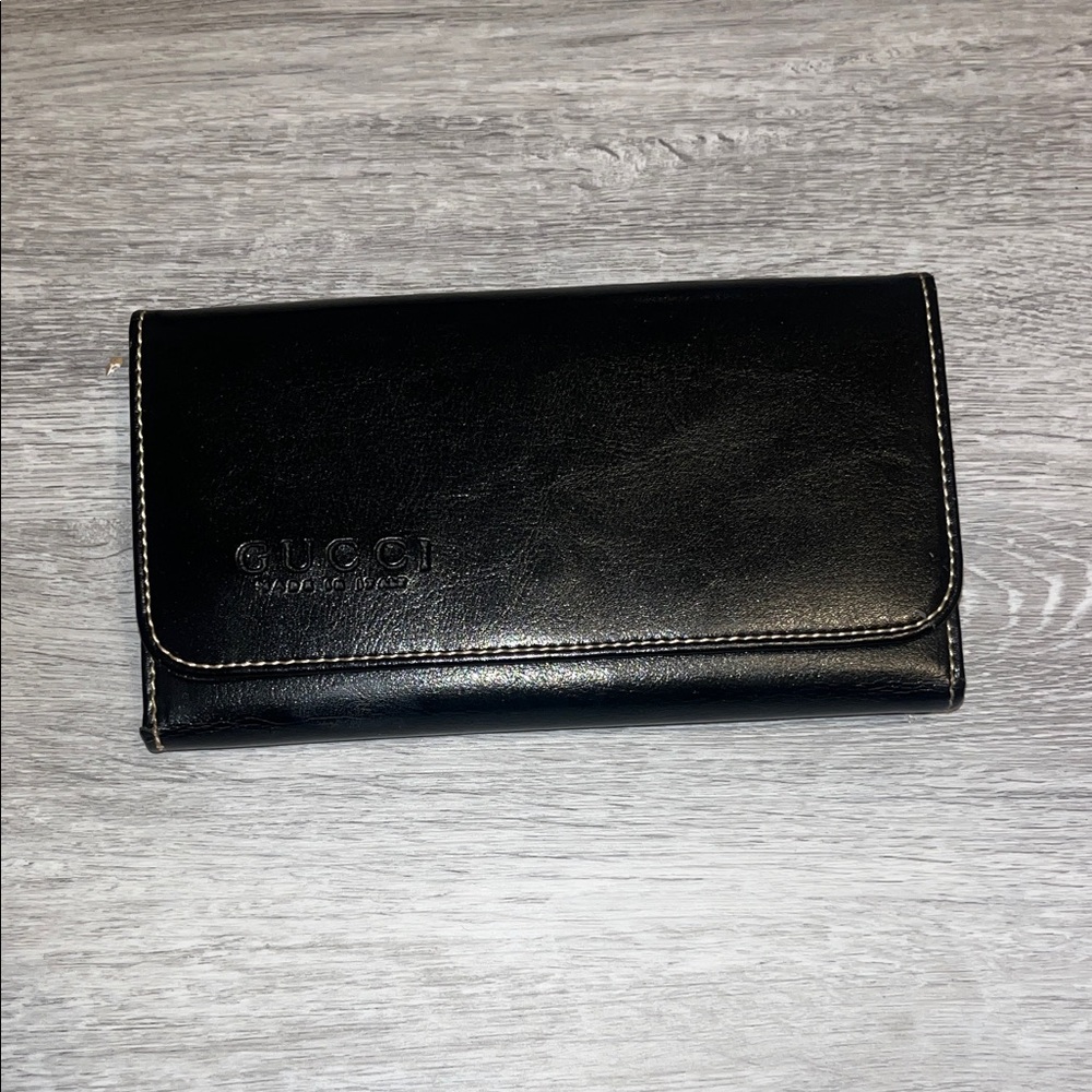 Gucci Black Leather Clutch